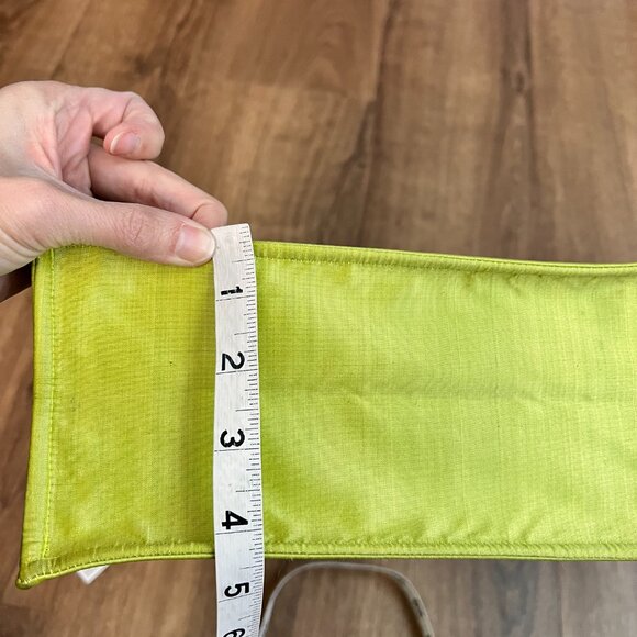 Clare V Silk Chartreuse Purse Yellow Green Small Shoulder Bag Purse - Picture 14 of 16